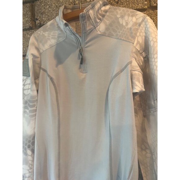 5.11 Tactical Womens Kryptek Half-Zip Pullover Shirt S Polyester/Elastane Gray/W - Picture 3 of 13